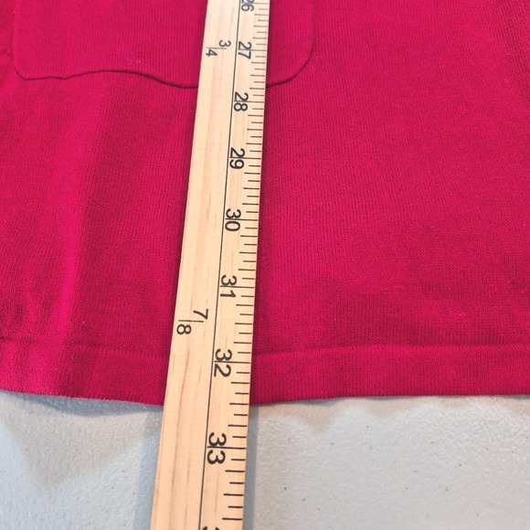 J.Jill Red Button Front Longline Cardigan Sweater Pockets Sz L Capsule Layering‎ - Picture 10 of 10